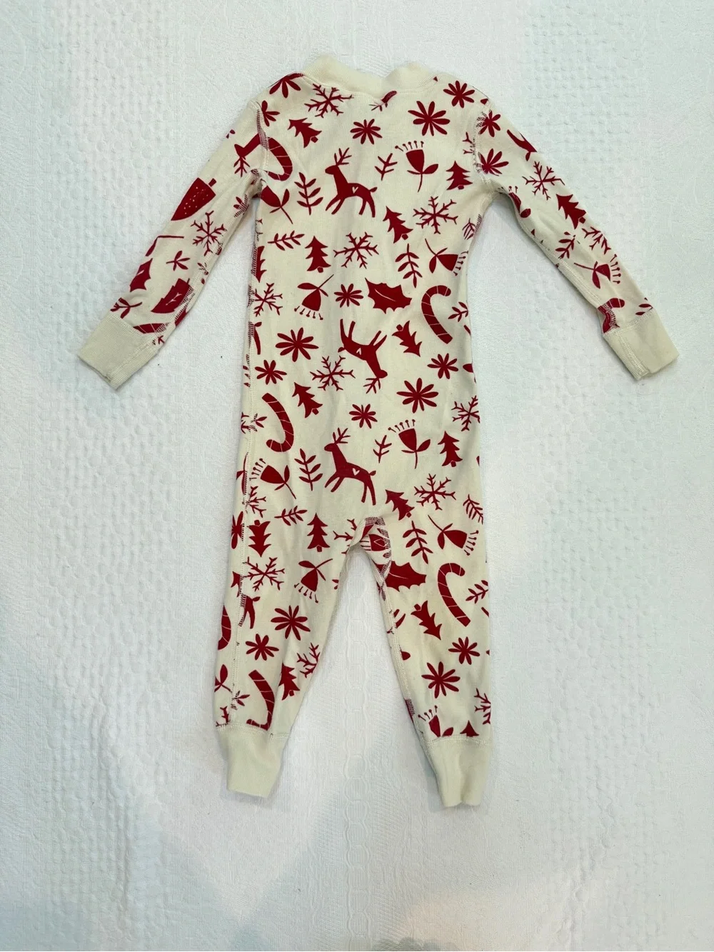 Hanna Andersson Scandi Deer Sleeper Christmas Pajamas Size 80 18-24 Months